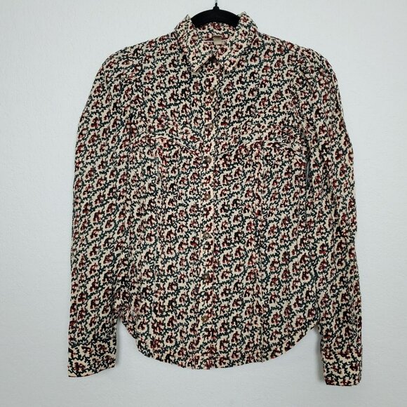 Anthropologie Pilcro Womens Button Front Shirt Size XXS Western Abstract - Picture 1 of 10